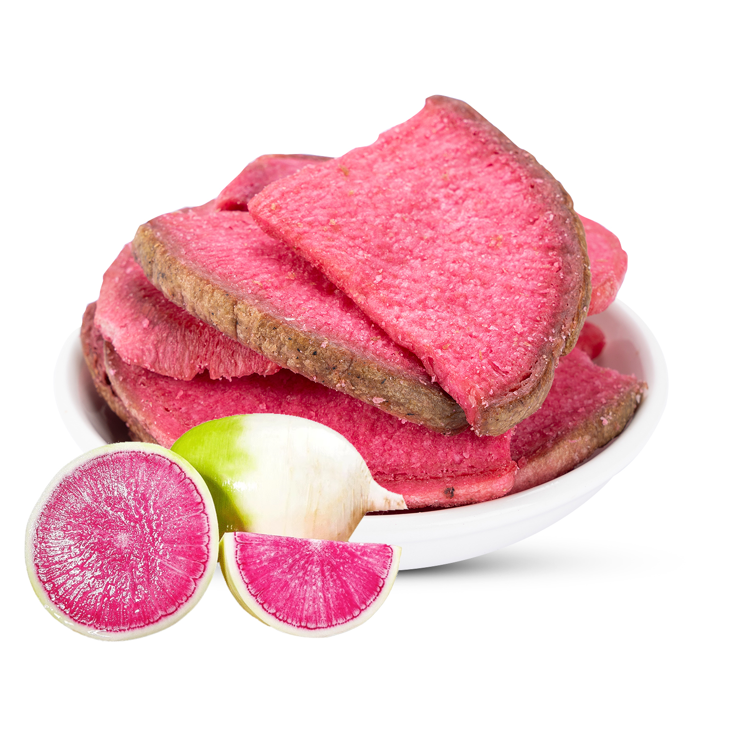 Vacuum Fried Red Core Radish Slices | 10kg Bulk Pack